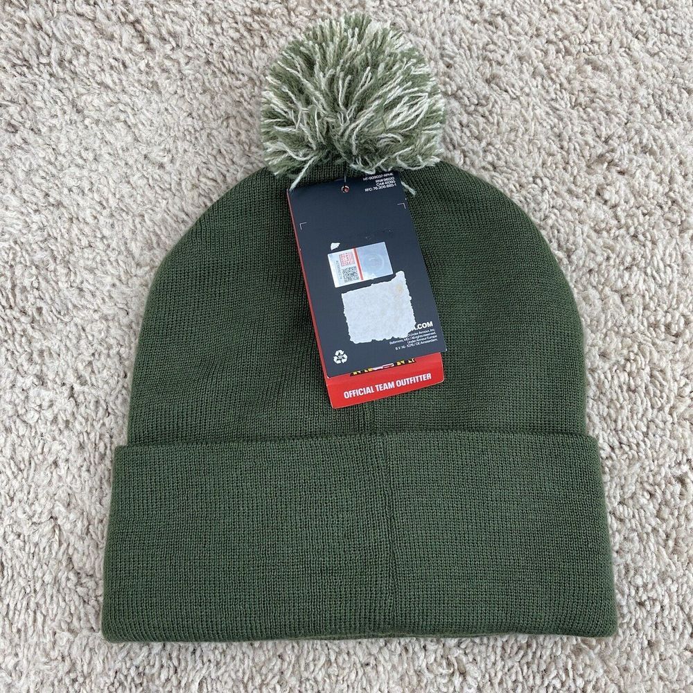 Maryland Terrapins Beanie Under Armour Freedom Flag Green Cuffed Pom Knit Hat - Picture 4 of 4